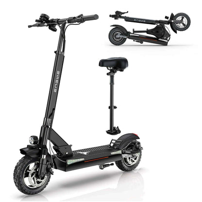 Black Engwe Y600 e-scooter rental with 600W motor and 70 km range, foldable design.