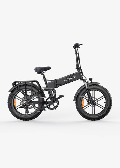 Midnight Blue Engwe Engine Pro 2.0 Folding E-Bike, 1200W peak motor, outdoor adventure-ready.