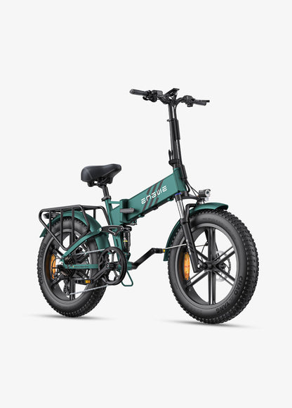 Midnight Blue Engwe Engine Pro 2.0 folding e-bike for outdoor adventures, 1200W peak motor.