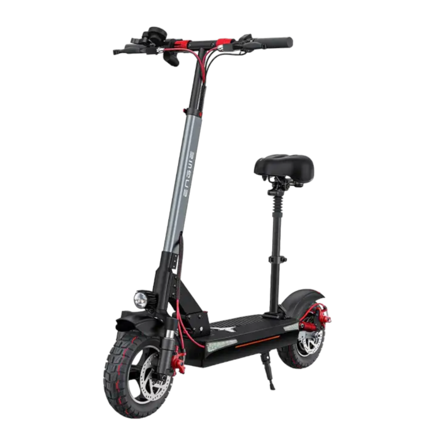 E-Scooter Rental ENGWE Y600 600W, black, 70 km range, seated model, compact and sleek design.